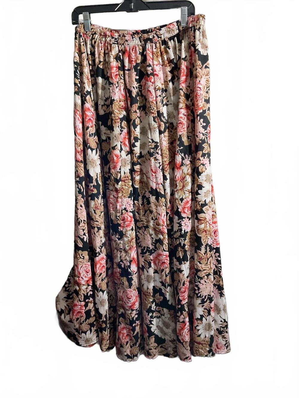 Elegant Floral Maxi Skirt by Magic - Plus Size 2X